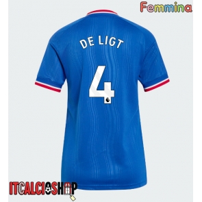 Manchester United Matthijs de Ligt #4 Seconda Maglia Femmina 2026-27 Manica Corta